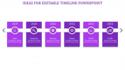 Incredible Editable Timeline PowerPoint In Purple Color