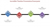 Fantastic Timeline Presentation PowerPoint with Four Nodes