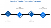 Stunning Timeline Presentation PowerPoint In Diamond Model