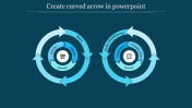 Create Curved Arrow In PowerPoint Presentation-Two Node