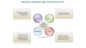Amazing Digital Marketing Strategy PPT with Four Nodes
