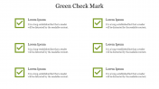 Use Green Check Mark PPT Slide Template Presentation