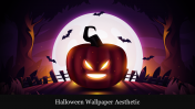 Scary Halloween Wallpaper Aesthetic PowerPoint Template