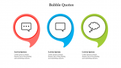 Editable Bubble Quotes PPT Template Designs-Three Node