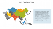 Get Asia Continent Map PowerPoint Presentation Slides
