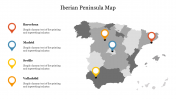 Iberian Peninsula Map PowerPoint Template and Google Slides