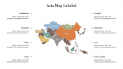 Asia Map Labeled PowerPoint Template and Google Slides