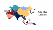 Asia Map Labeled PowerPoint and Google Slides Templates