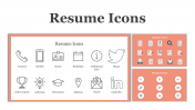 Resume Icons Presentation And Google Slides Templates