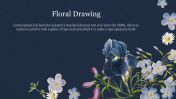 Innovative Floral Drawing PPT Template Presentation Slides