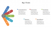 Superb Big 5 Traits PowerPoint Presentation Template
