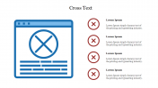 Customized Cross Text PPT Template Presentation Design