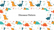 Dinosaur Pattern PowerPoint Template and Google Slides