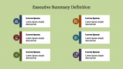 Use Executive Summary Definition PPT Slide Template