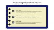 Innovative Notebook Paper PowerPoint Template Design