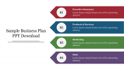 Editable Sample Business Plan PPT Free Download Template