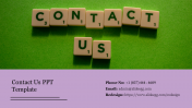 Simple Contact Us Free PPT Template Slide Presentations