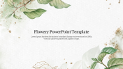 Attractive Flowery PowerPoint Template Slide Presentations
