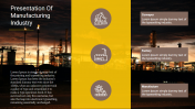 Simple Presentation Of Manufacturing Industry Template