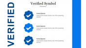 Attractive Verified Symbol PowerPoint Template 