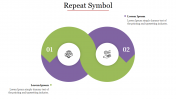 Editable Repeat Symbol PowerPoint Presentation Template