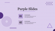 Effective Purple Slides with Presentation Template Design