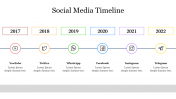 Multicolor Social Media Timeline PPT Presentation Slide