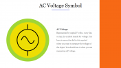 Multicolor AC Voltage Symbol PowerPoint Template Slide