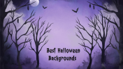 Best Halloween Backgrounds PPT Template With Night Theme