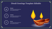 Creative Diwali Greetings Template Editable PowerPoint