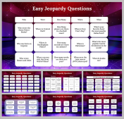 Easy Jeopardy Question PowerPoint and Google Slides Themes