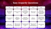 Easy Jeopardy Question PowerPoint and Google Slides Themes