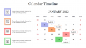 Attractive Calendar Timeline Template Presentation