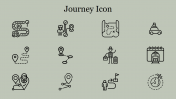 Journey Icon PowerPoint Presentation and Google Slides