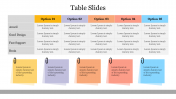 Editable Table Slides PowerPoint Presentation