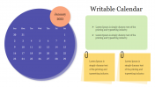 Innovative Writable Calendar Presentation Template Design