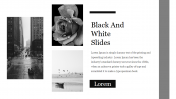 Editable Black And White Slides Templates PowerPoint