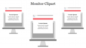 Editable Monitor Clipart Slide Presentation Template