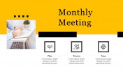 Monthly Meeting PPT Template For Google Slides Presentation
