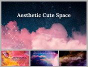 Aesthetic Cute Space Wallpaper PowerPoint And Google Slides 