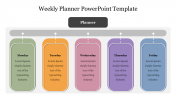 Agenda Weekly Planner PowerPoint Template Slide
