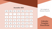 Modern Calendar Template PowerPoint Slide For December 2021