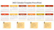 Creative Free 2022 Calendar Template PowerPoint Slide 