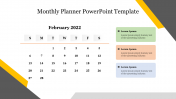Creative Monthly Planner PowerPoint Template Slide