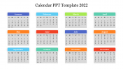 Editable Calendar PPT Template 2022 PowerPoint Slide