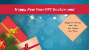 Dazzling Happy New Year PPT Background Template Slide
