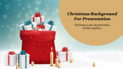 Editable Gift Christmas Background For Presentation Template