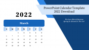 March PowerPoint Calendar Template 2022 Download Slide