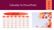 Best Calendar In PowerPoint Template - November Month