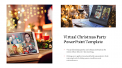 Virtual Christmas Party PowerPoint Template & Google Slides